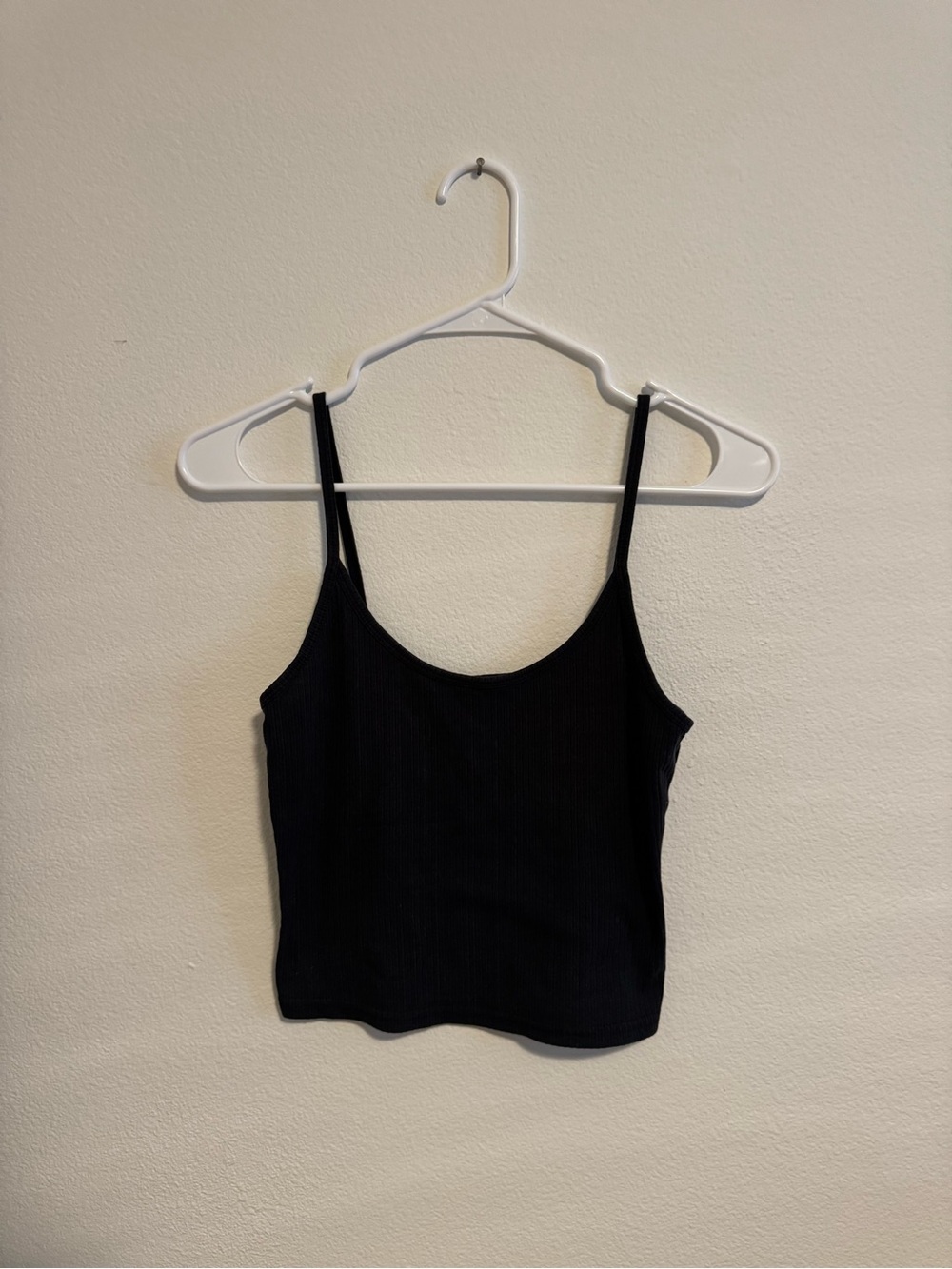 PacSun Black Ribbed Spaghetti Strap Tank